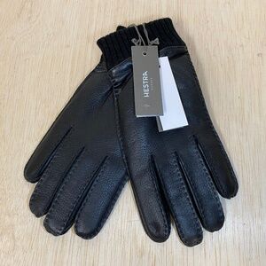 NEW! Hestra Men's Size 9 • Black Deerskin Sport Classic Gloves